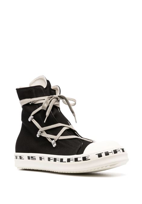 White and black Hexa logo-sole sneakers - RICK OWENS DRKSHDW